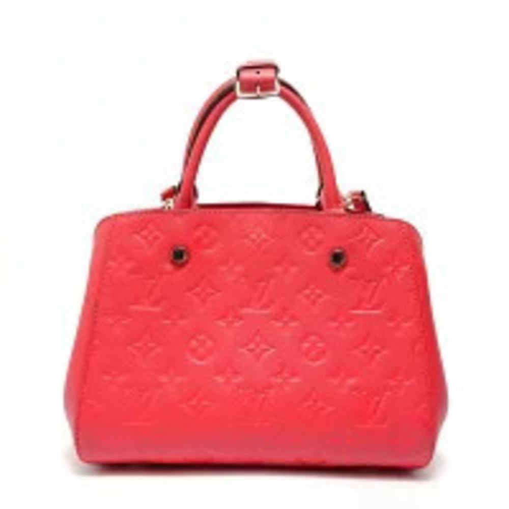 Louis Vuitton Montaigne Monogram Handbag Red